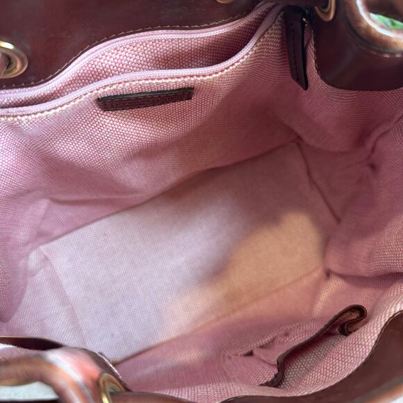 Dooney & Bourke Leather Drawstring Bucket Bag - Picture 6 of 10